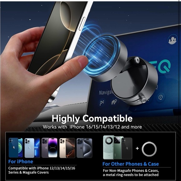 360-Degree Vacuum Suction Rotating Phone Holder - Picture 6 of 11